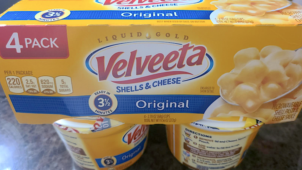Velveeta shells & cheese cups 