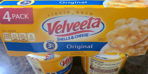 Velveeta Shells & Cheese Cups 4-Pack Only $3 Shipped on Amazon