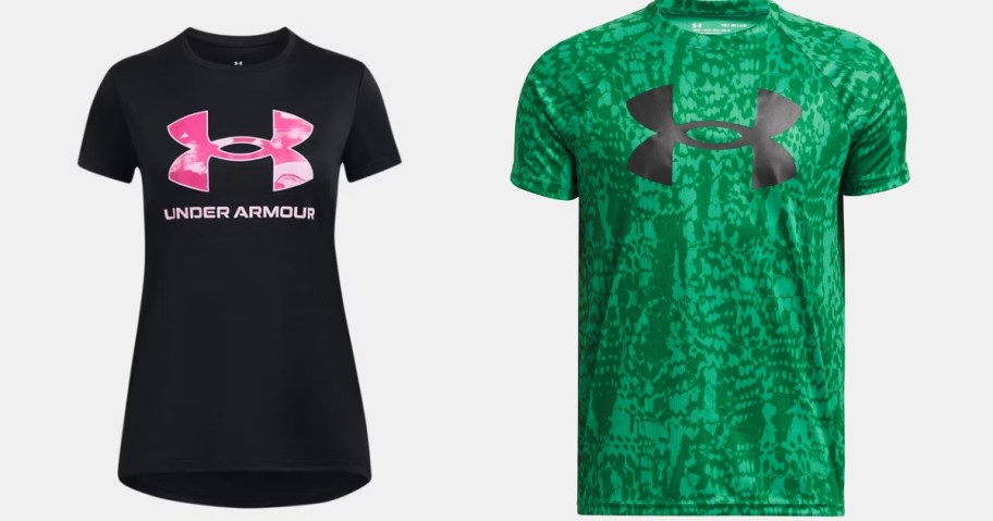kid's Under Armour tshirts in different colors