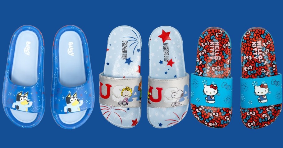 Hello Kitty, Bluey, & Peanuts Americana Slides Just $12.99 on Walmart.com