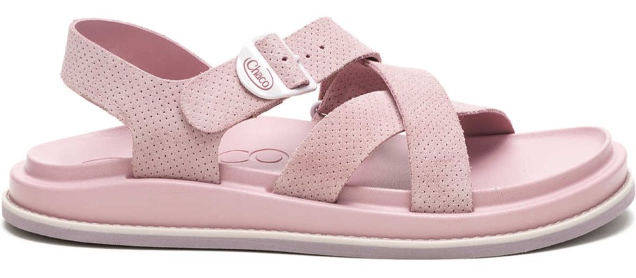 a pink strappy Chaco women's sandal