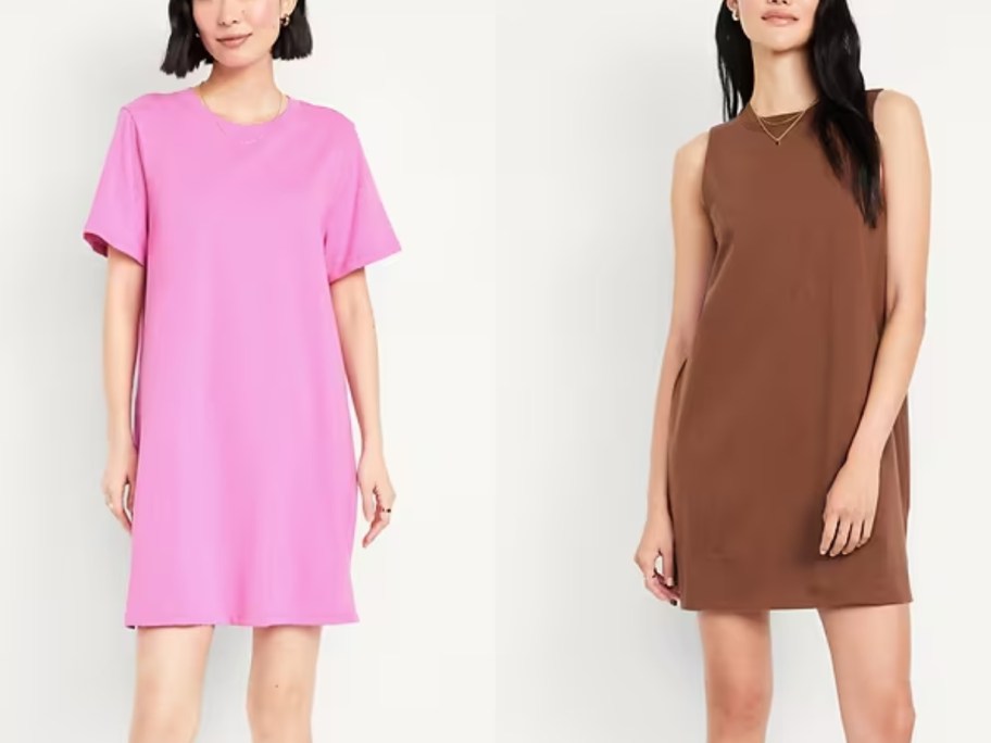 women wearing knee length dresses