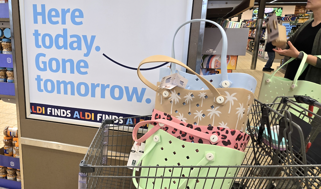 ALDI totes in basket