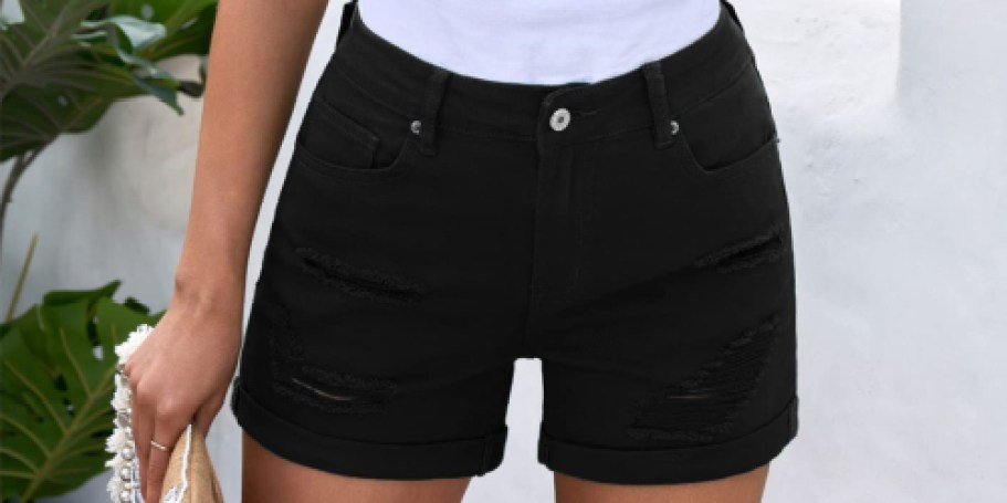 Women’s High-Waisted Denim Shorts Just $17.99 on Amazon