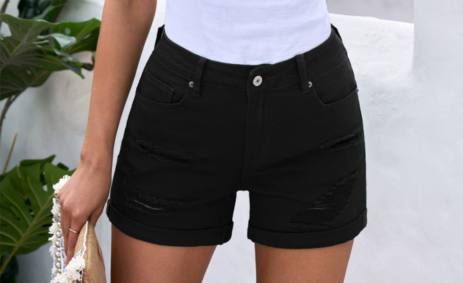 Women’s High-Waisted Denim Shorts Just $17.99 on Amazon