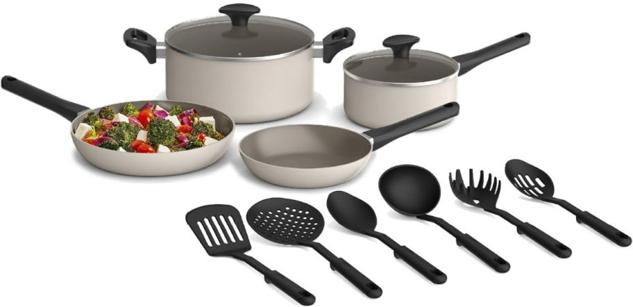 Stock image of Bella EverGood Ceramic Nonstick Cookware 12-Piece Set