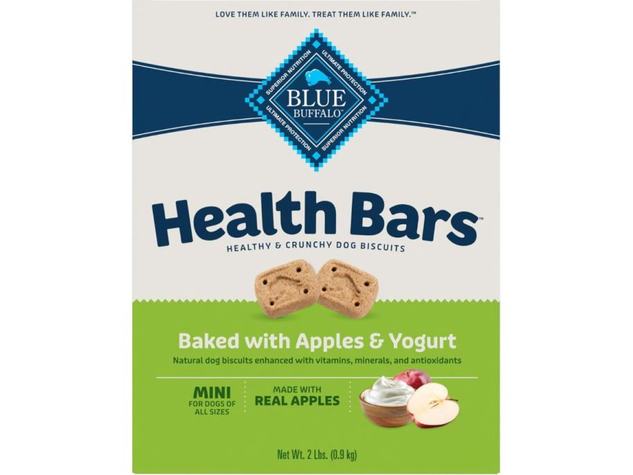 Stock image of a 2lb Bag of Blue Buffalo Health Bars