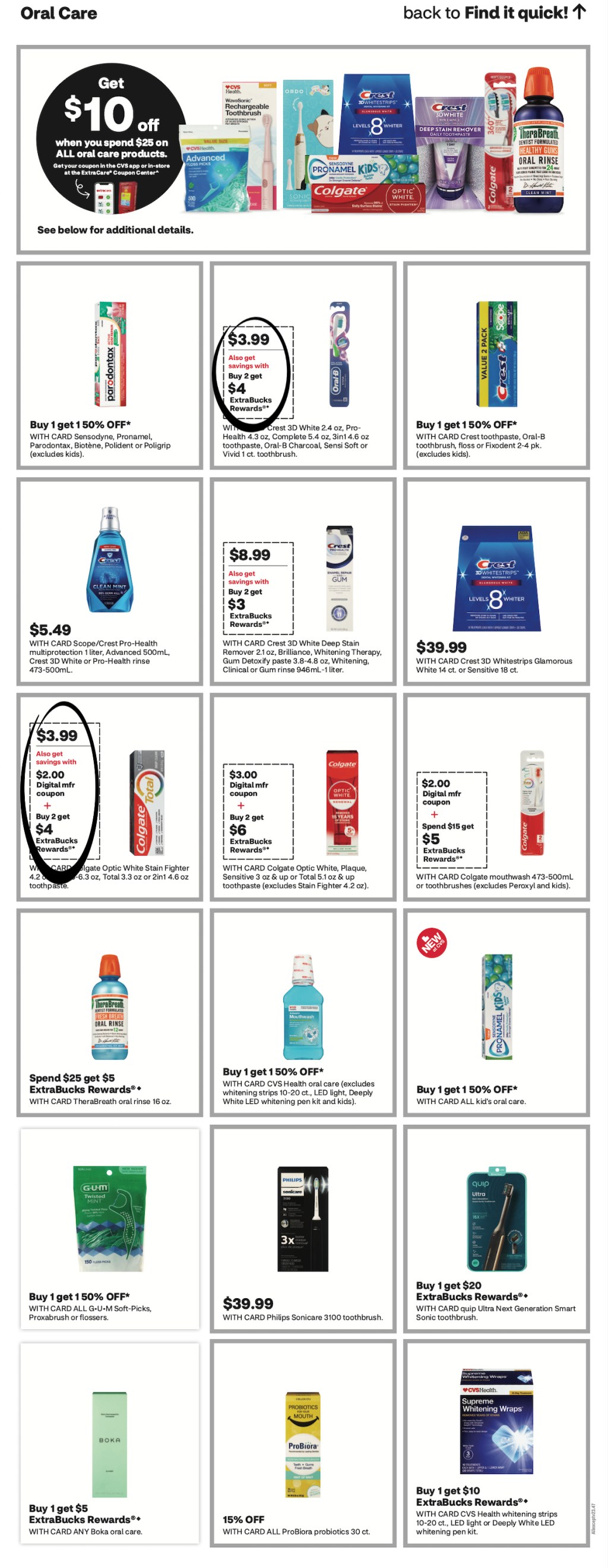 page from CVS ad