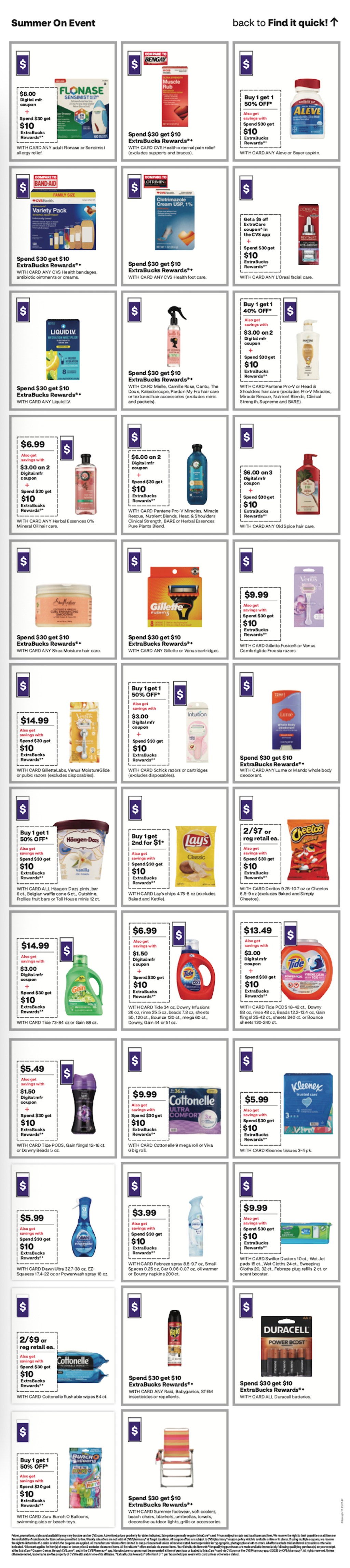 page from CVS ad