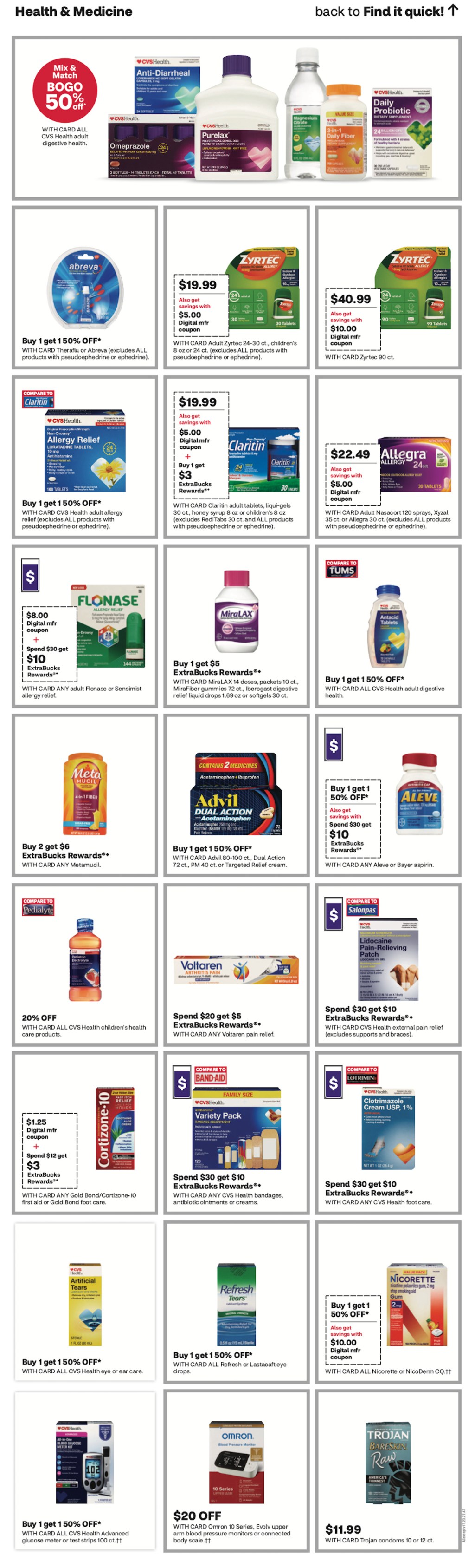 page from CVS ad