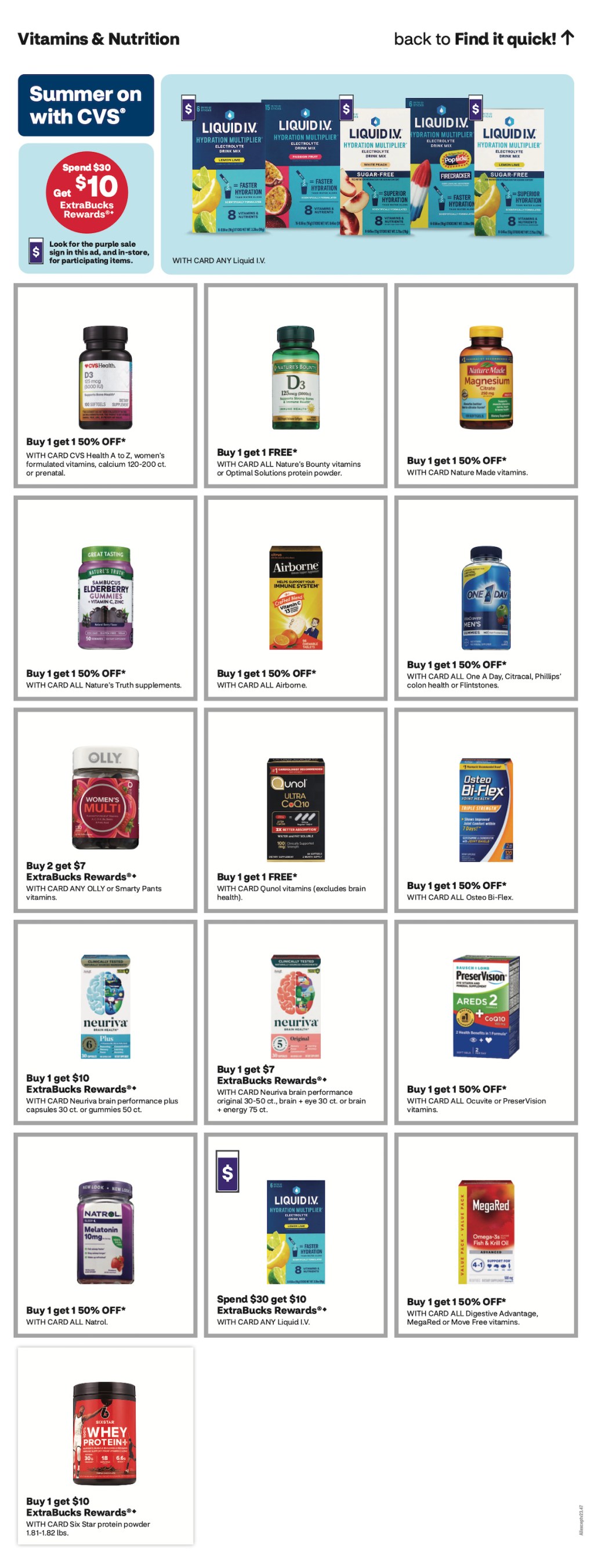 page from CVS ad