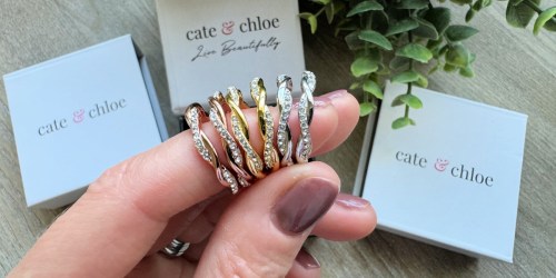 Cate & Chloe Hoop Earrings w/ Swarovski Crystals Just $14.99