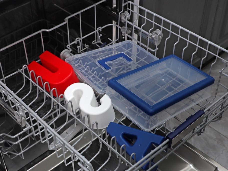 USA snack box displayed inside of the dishwasher 