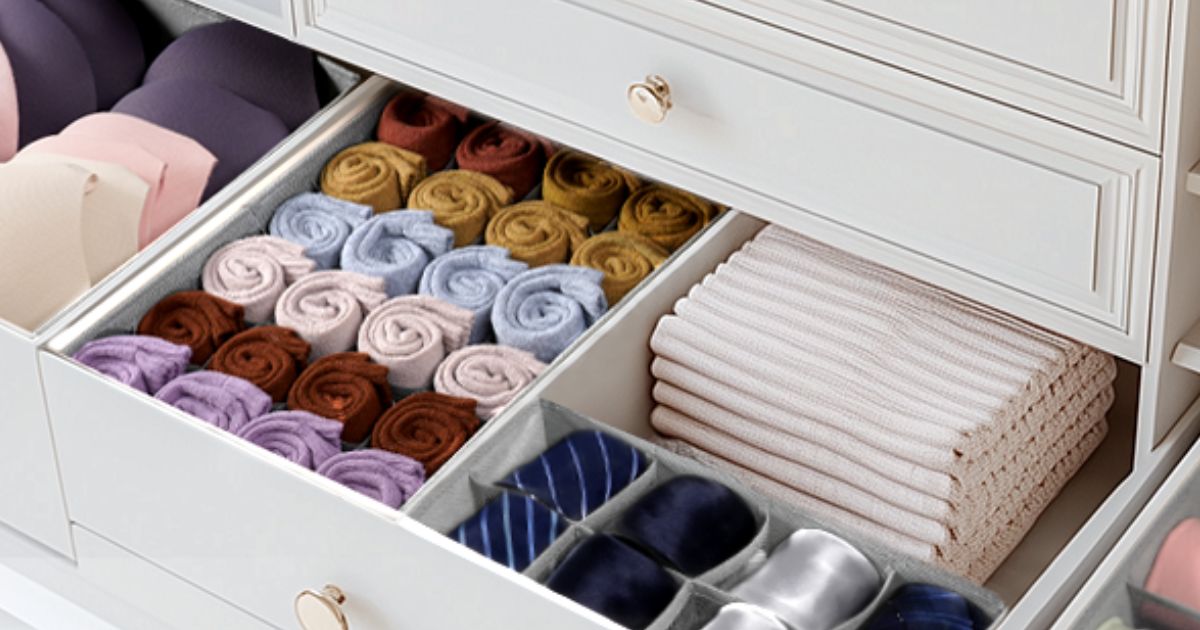 Dresser Drawer Organizer 8-Piece Set Just $13.74 on Amazon – Declutter Drawers Fast!