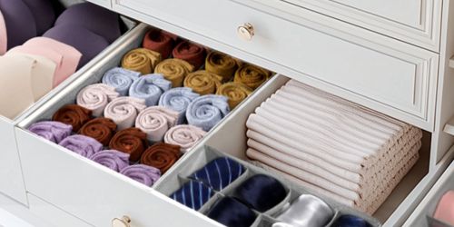 Dresser Drawer Organizer 8-Piece Set Just $13.59 on Amazon – Declutter Drawers Fast!
