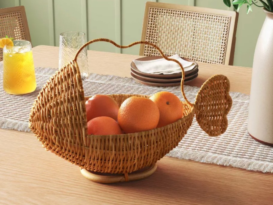 30% Off Threshold Coastal Dinnerware at Target | Rattan Fish Basket Just $14 & More Deals