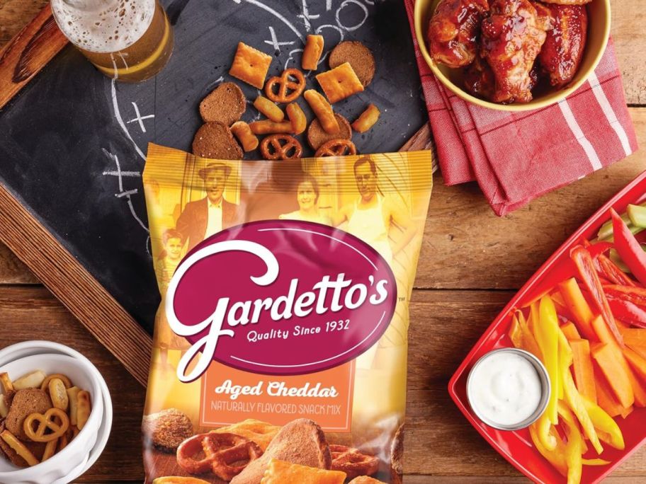 bag of Gardetto's aged cheddar