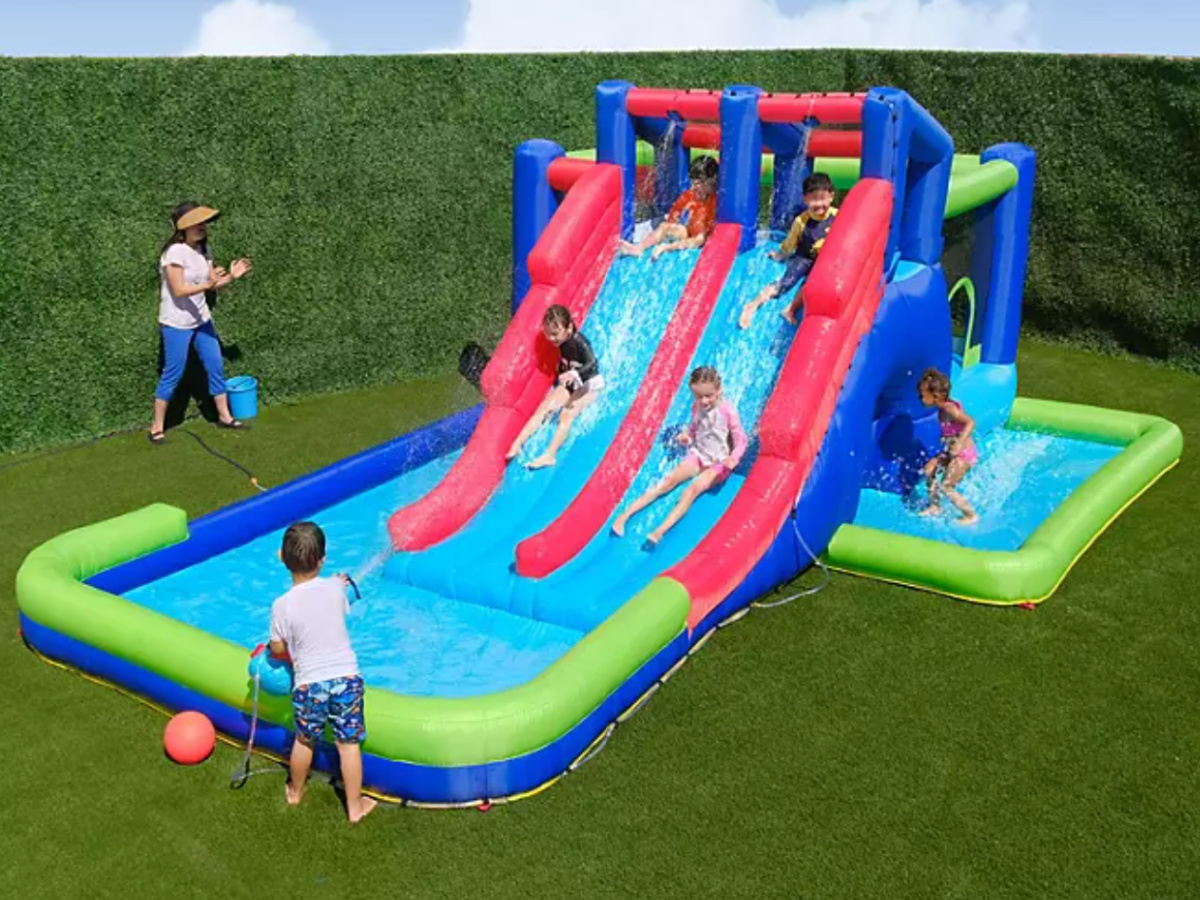 $100 Off GIANT Backyard Water Park w/ 2 Slides & 2 Splash Pools at Sam’s Club