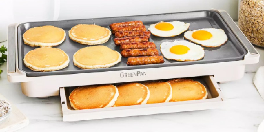 GreenPan Electric Griddle w/ Warming Drawer Just $27.61 + Get $5 Kohl’s Cash (Reg. $80)