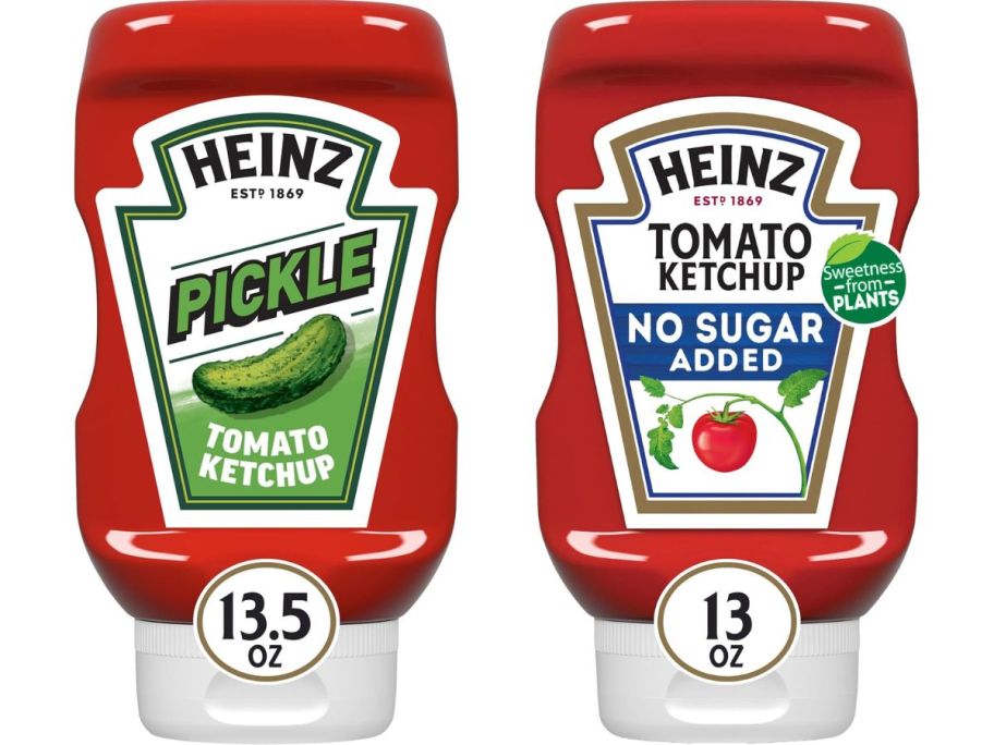 Heinz Tomato Ketchup Pickle + No Sugar Added
