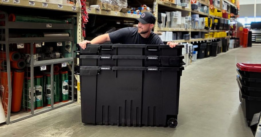 HUGE $99 Home Depot Totes – Store Everything from Pool Gear to 12-Foot Skellys!