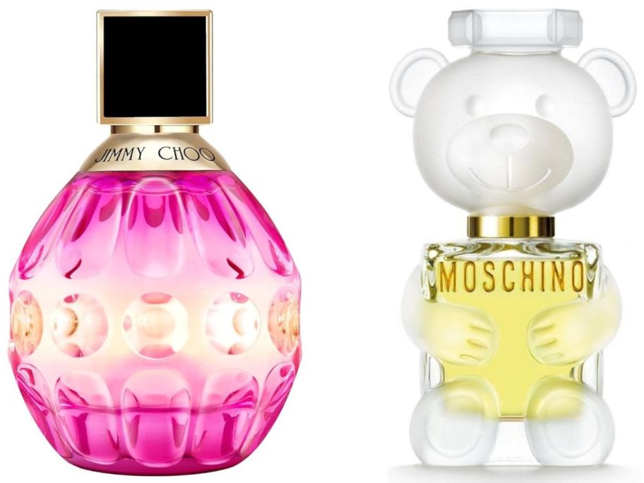 Stock images of a Jimmy Choo and Moschino Perfumes