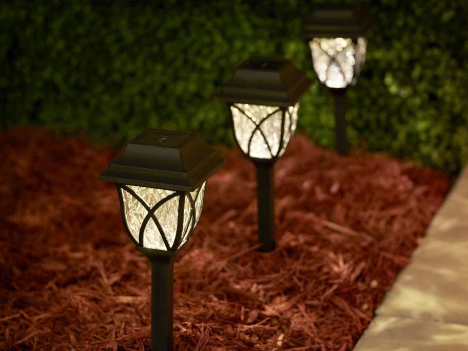 3 Harbor Breeze 5-Lumen Black Solar LED Outdoor Path Lights