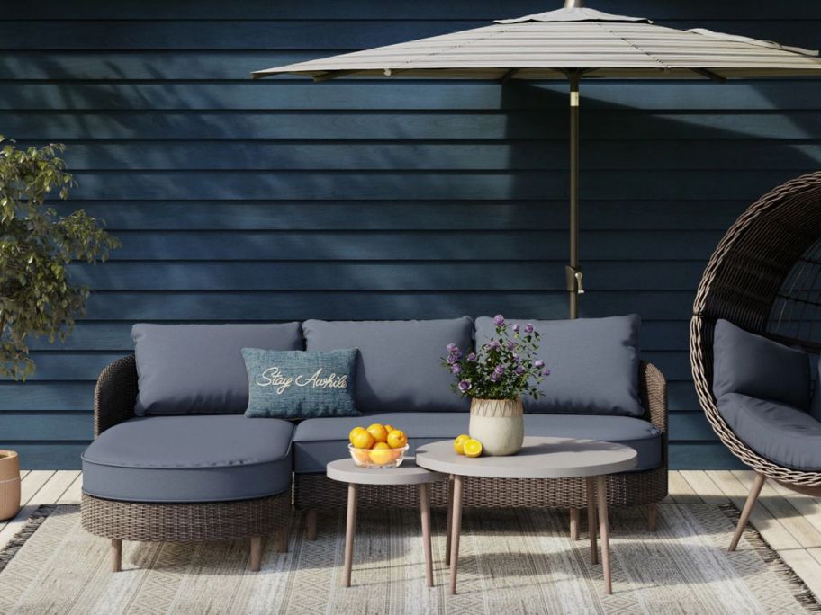Origin 21 Dunes Wicker Patio Sofa 3-Piece Conversation Set