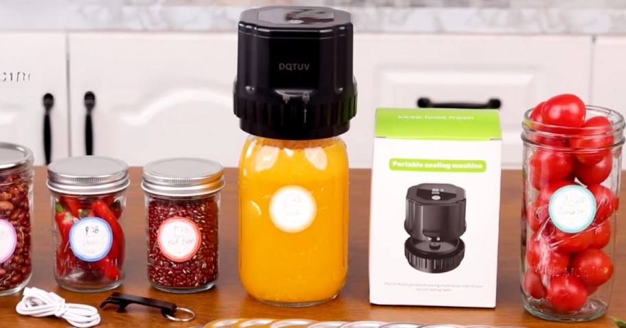 Electric Mason Jar Vacuum Sealer Kit Just $8.99 on Amazon (Regularly $30)