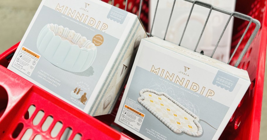 Minnidip Pools and Splash Pad in a Target Shopping Cart