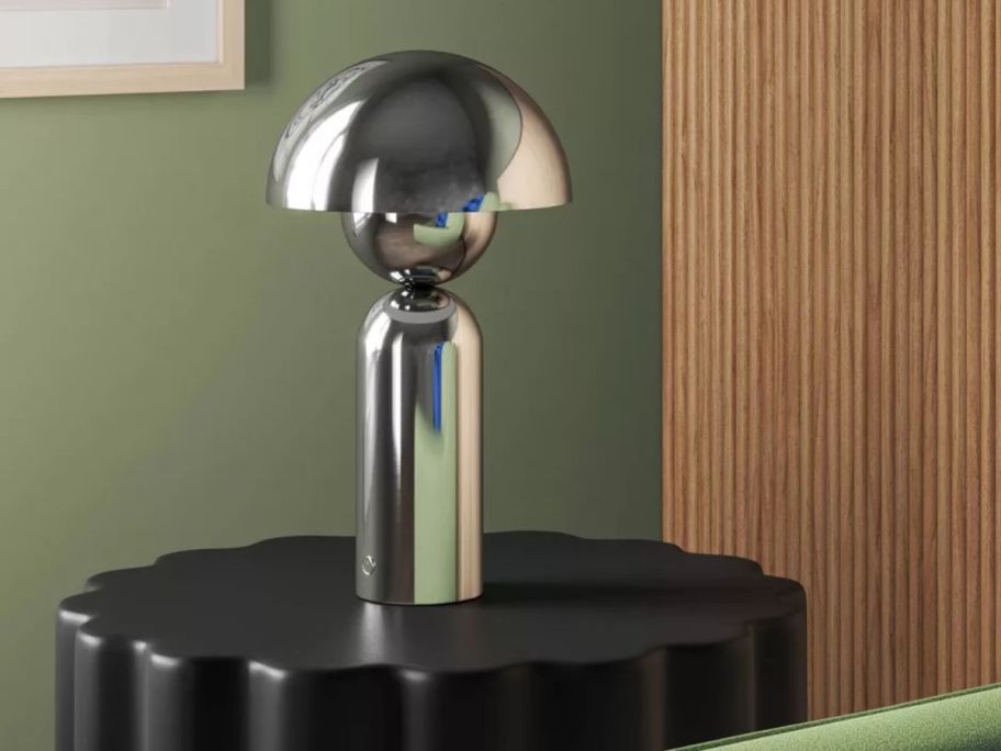 Room Essentials Dome Portable Table Lamp - Silver