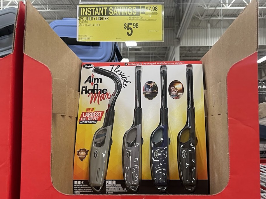 Scripto Aim n Flame Utility Lighter 4-Pack