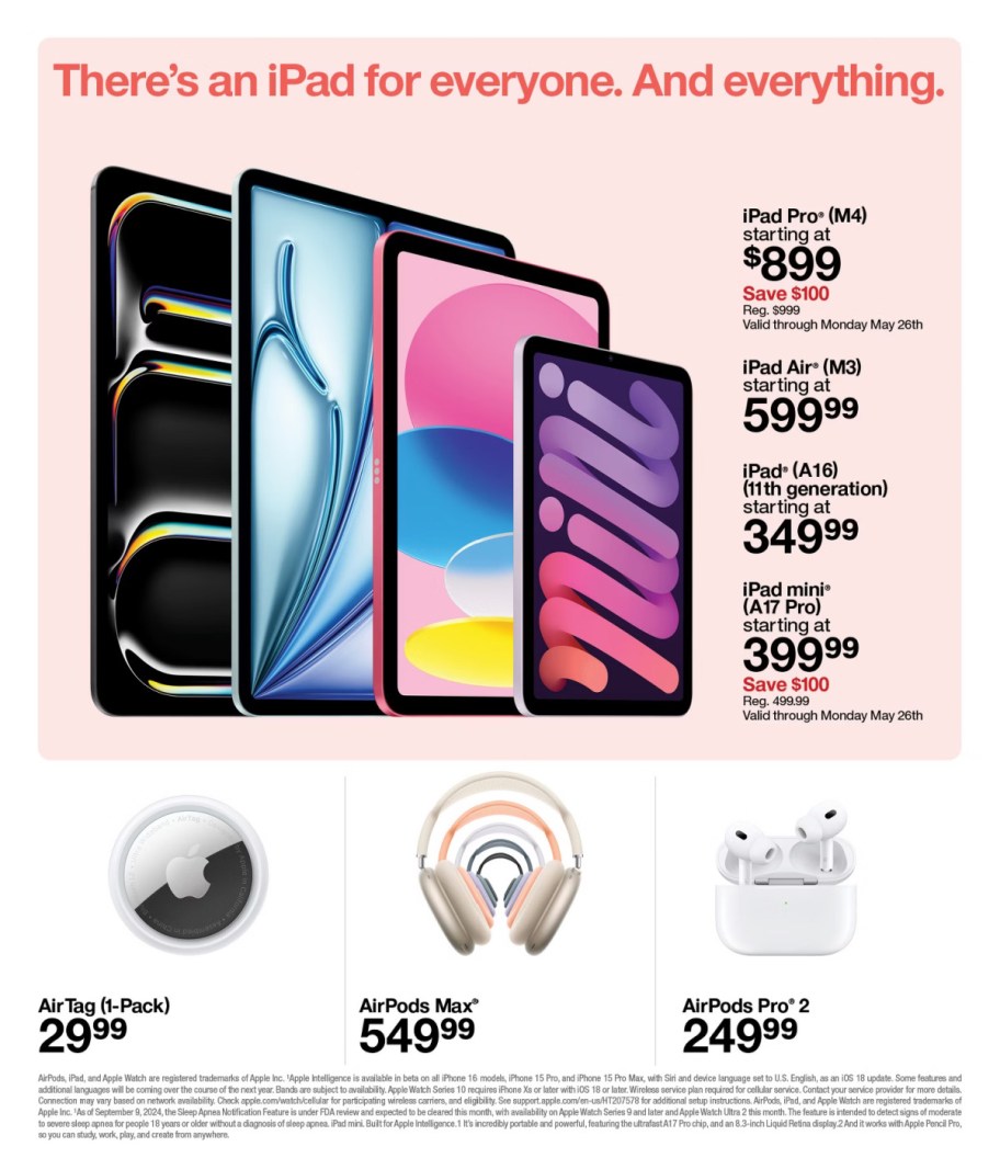 page from Target ad