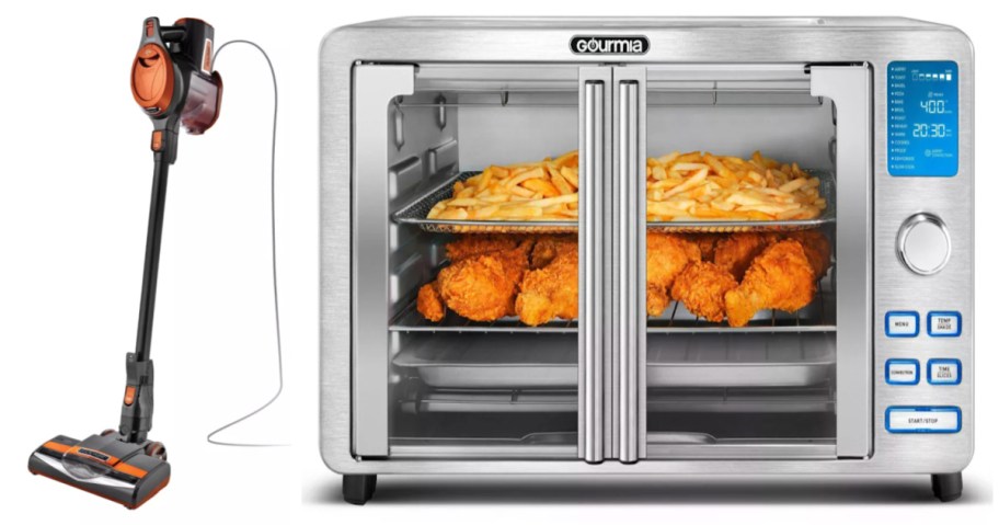 vacuum cleaner and air fryer