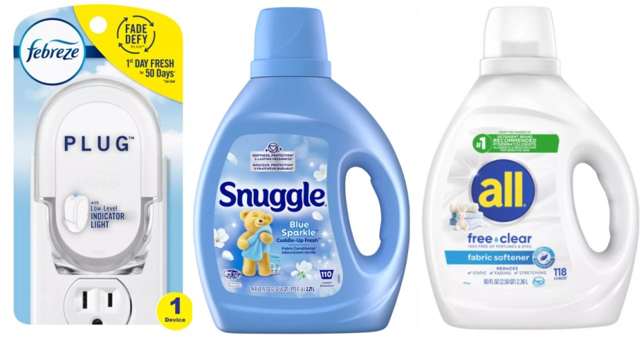 plug in air freshener warmer, fabric softener and laundry detergent
