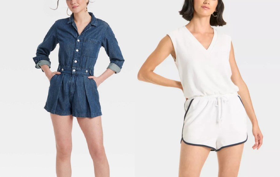 Target jean and white romper