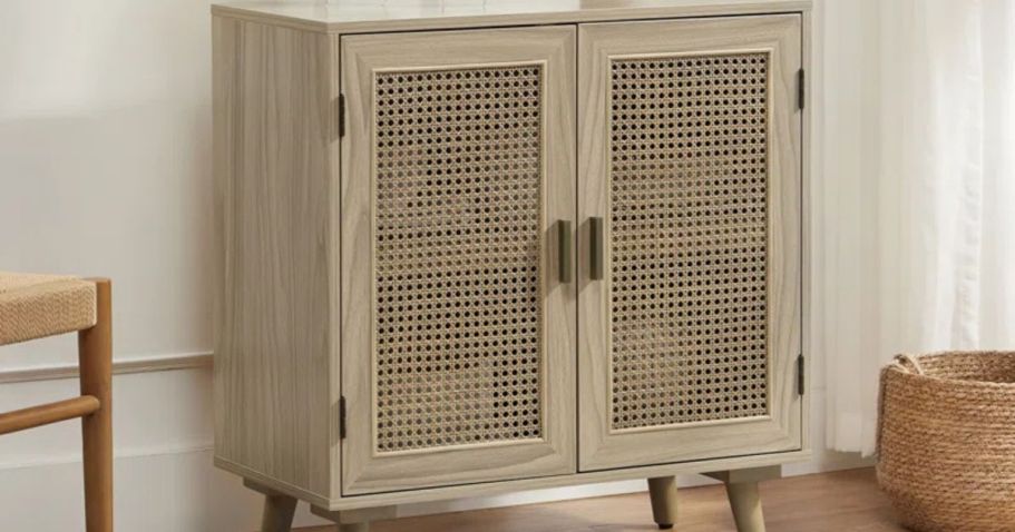 Up to 75% Off Wayfair Furniture | Rattan Accent Cabinet Just $115.99 Shipped (Reg $499)