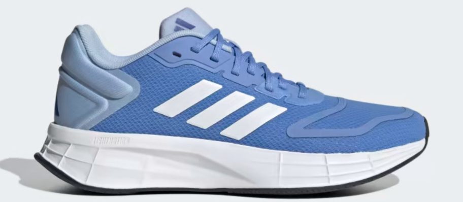 blue and white adidas Women's Duramo 10 Running Shoe stock image