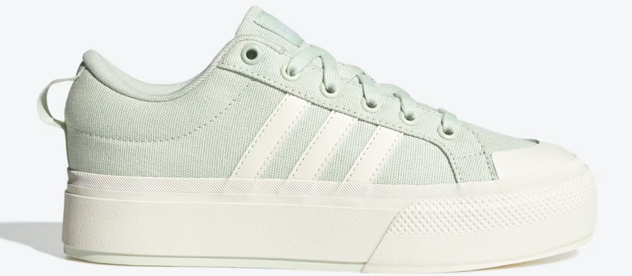 light green platform adidas sneaker