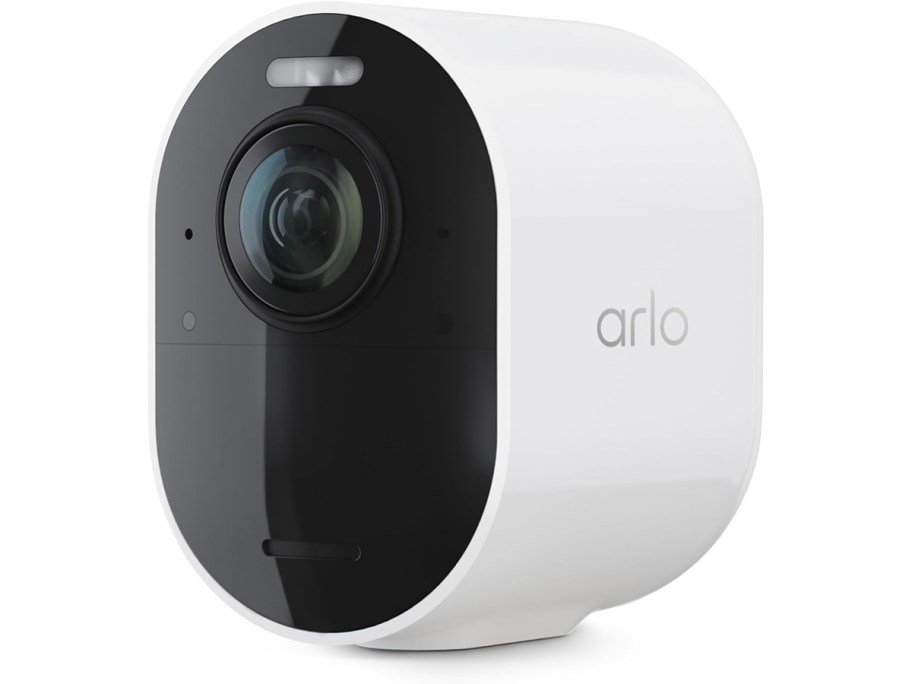 white and black arlo camera