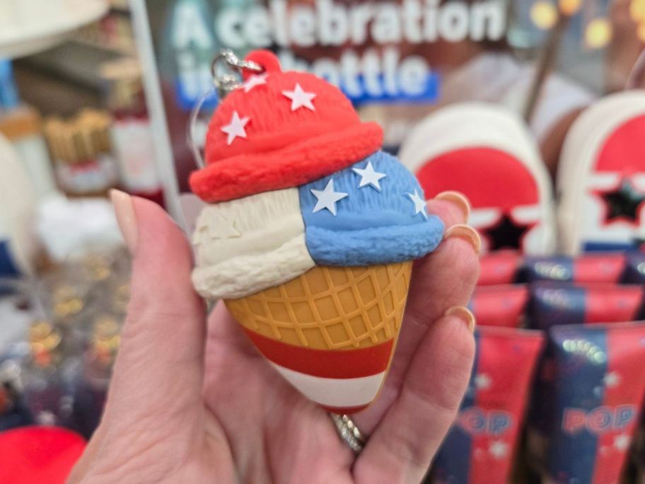 Bath & Body Works Patriotic Ice Cream PocketBac Holder in hand in store