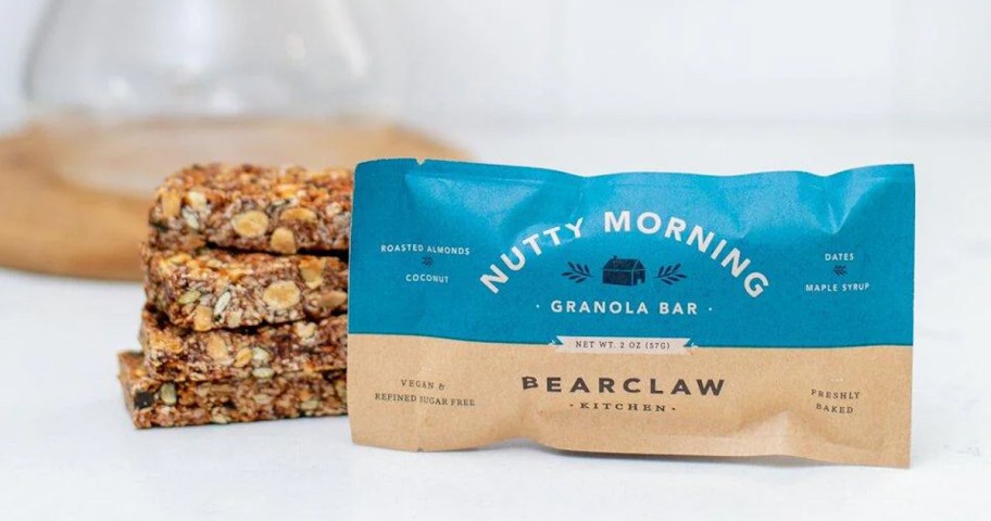 bearclaw kitchen nutty morning granola bars on kitchen counter