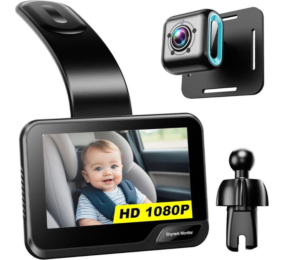 car baby monitor camera and view screen and mounting hardware