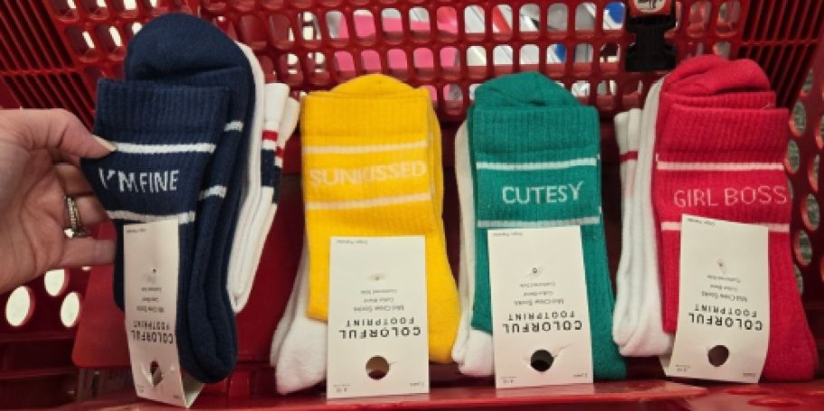 Trendy Women’s Crew Socks 2-Pack Only $6 on Target.com