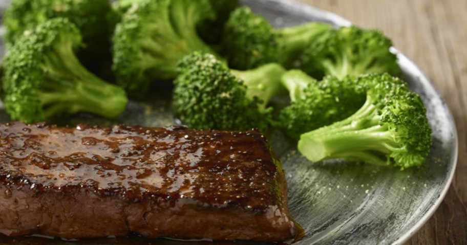 kids sirloin steak and broccoli