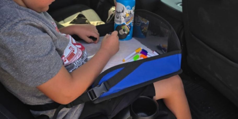 Get 50% Off Kids Travel Trays on Amazon | Has Dry-Erase Drawing Surface!