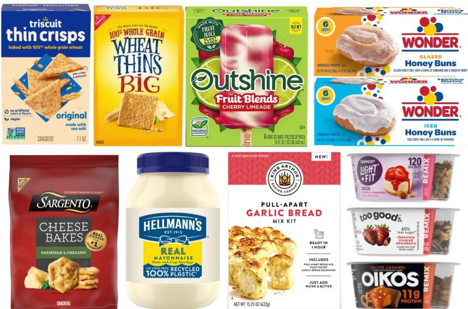kroger grocery deal items on white background