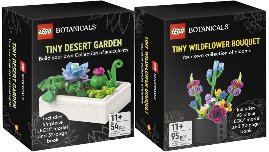 LEGO(R) micro scale building sets for desert and wildflower bouquets