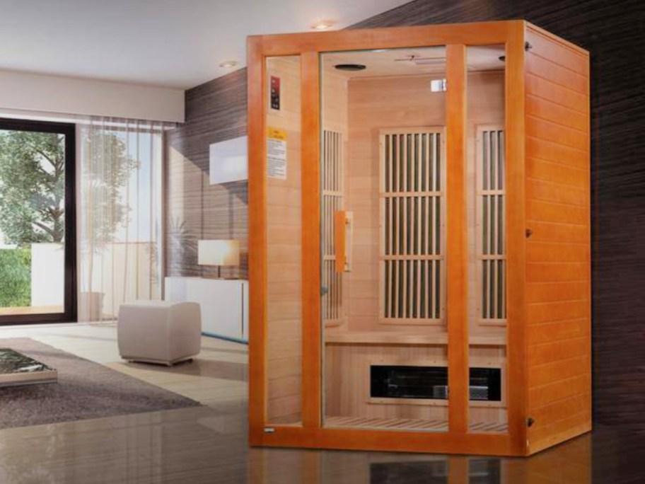 sauna in a living room
