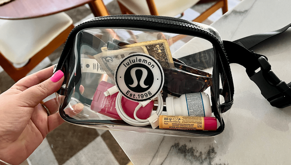 lululemon clear bag 